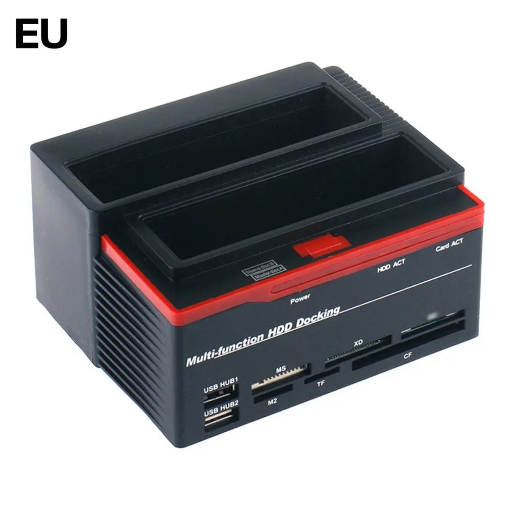 SATA/IDE Hard Drive Dock with USB Hub & Card Reader