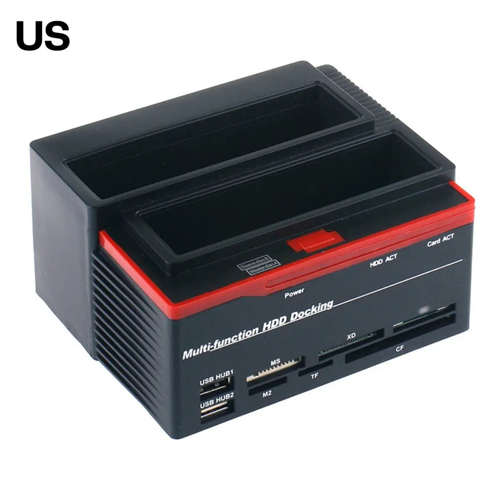 SATA/IDE Hard Drive Dock with USB Hub & Card Reader