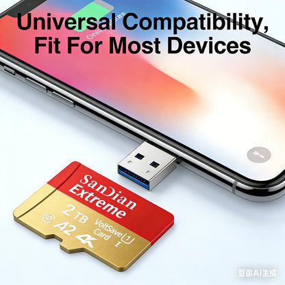 Class 10 microSD Memory Card with USB Adapter